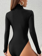 Solid Turtleneck Slim Fit Bodysuit